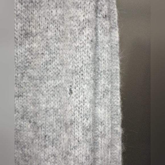 Ellen Tracy Vintage Sweater Gray Boat Neck Princess Sleeves Angora Blend - Picture 4 of 10